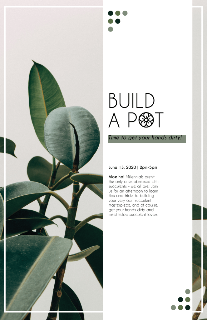 poster design for succulent workshop
